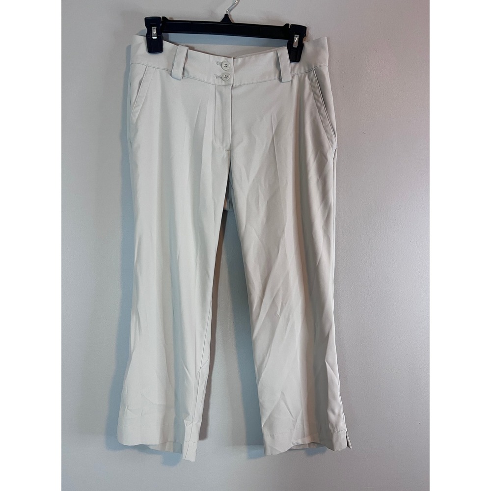 Nike Golf Tour Performance Dri-FIT Pants Beige Womens Size 4 Athletic Trousers
